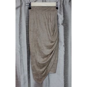 Light Tan Suede high waisted skirt